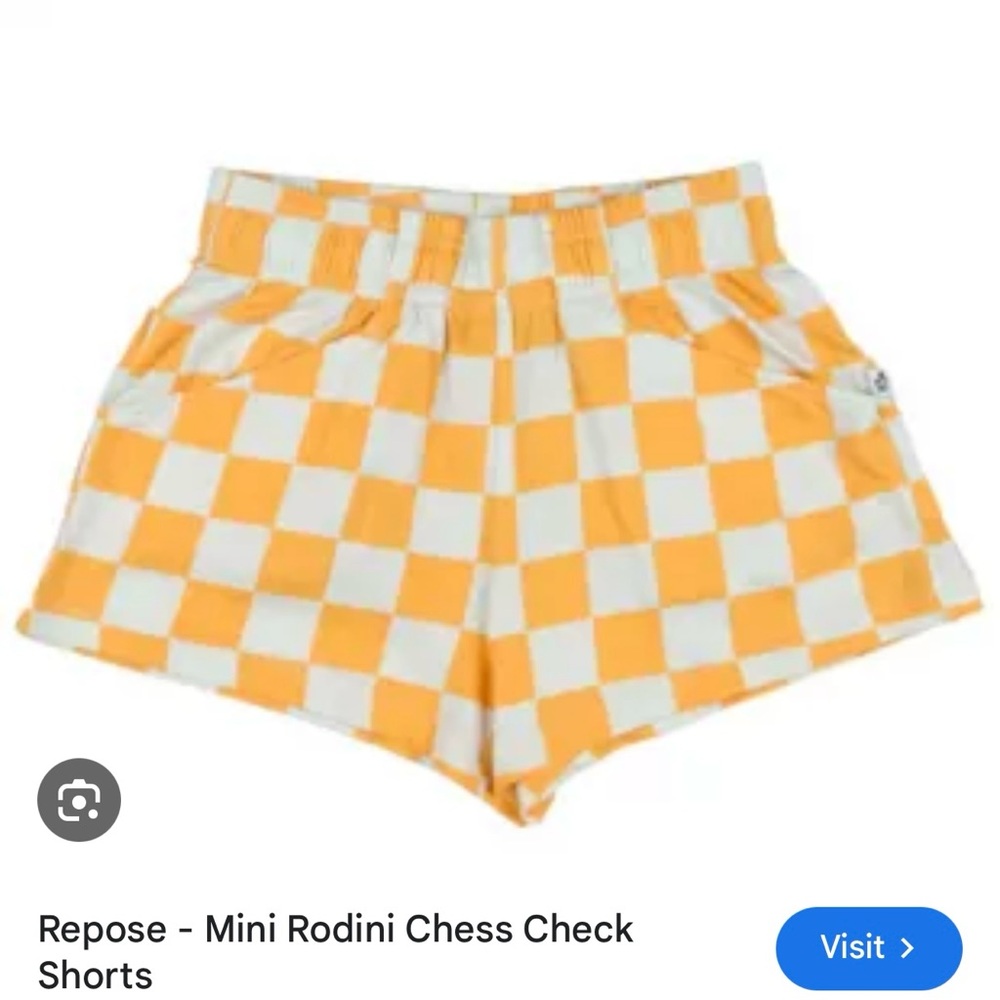 ISO Mini Rodini Yellow and White Checkered Shorts